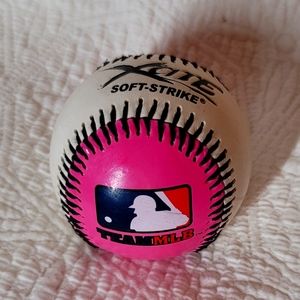 Rawlings PINK  Ball GIRLS RULE -12 T-Ball  Franklin Soft Strike light used